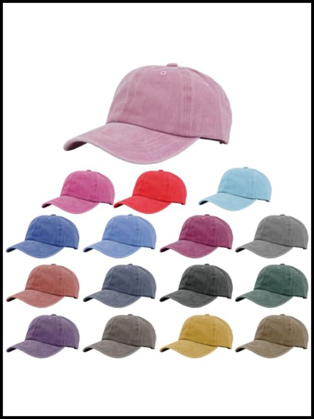 16 Pcs Vintage Baseball Cap Adjustable Unisex Sport Cap USA Flag Distressed Hat